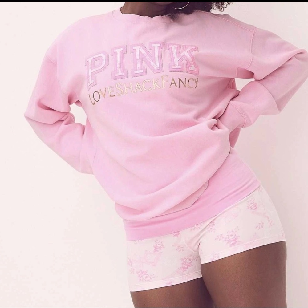 NWT Victoria’s Secret PINK x LoveShackFancy Limited Edition Sweatshirt – Size L